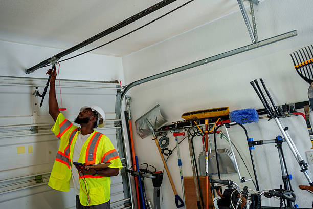 Professional Garage Door technician working in Churchville, NY
